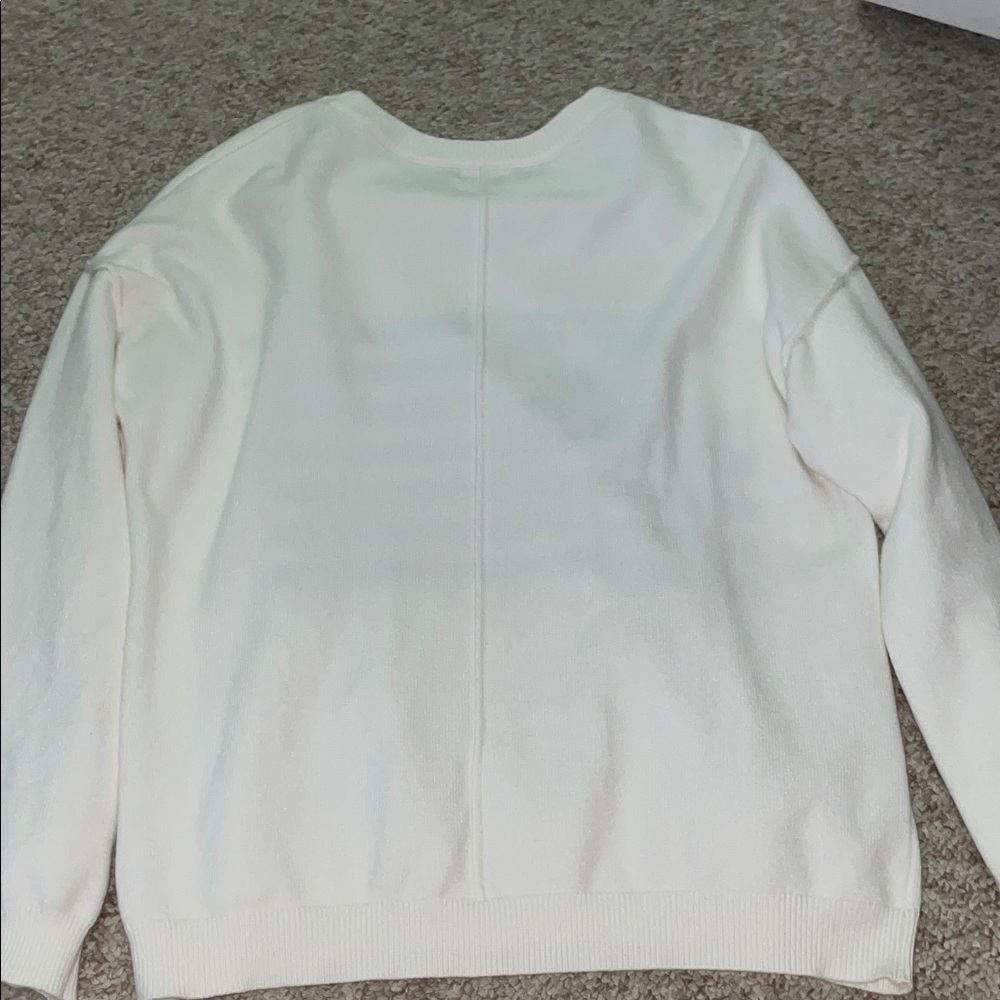 Pink Lily Cream Knit Sweater with American Flag Motif - Picture 6 of 6